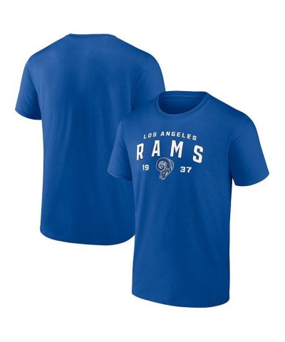 Men's Branded Heathered Royal Los Angeles Rams Big and Tall Established T-shirt $21.65 T-Shirts